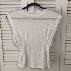 Free people white cinched top